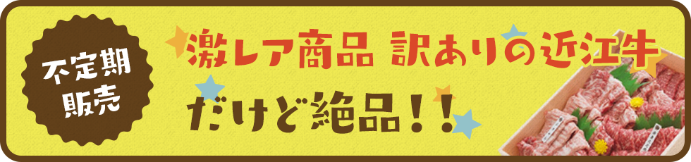 不定期販売　激レア商品　訳ありの近江牛　だけど絶品！！